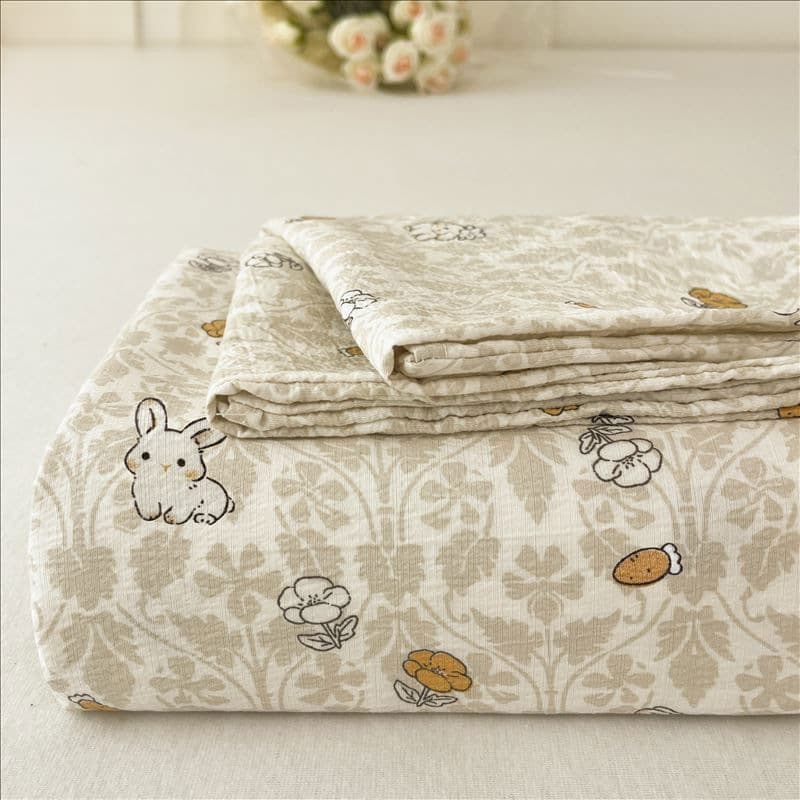 Single/Double Bed Sheets, Class A, Mother & Baby Grade, Floral Print Student Dormitory Bedding, Three-Piece Set, Bed Covers, Direct Shipping Factory