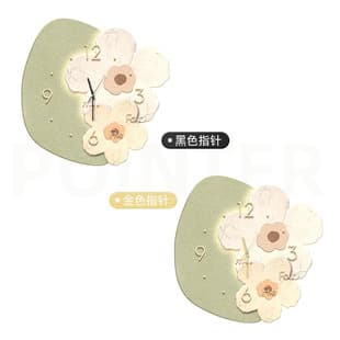 Nordic Style Restaurant Decorative Painting with Clock New Wall Clock Cream Style Home Living Room Silent Wall Clock Decoration