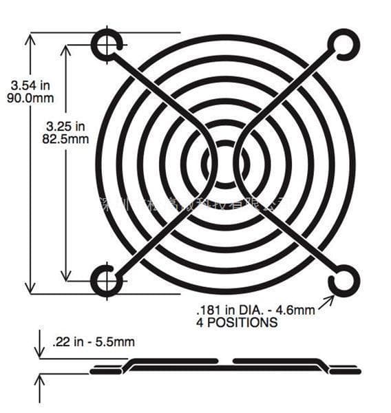 G92-16 [Fan Accessories Wire Fan Guard Chrome for Fan Size 92