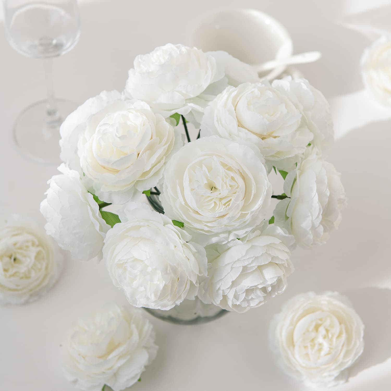 Artificial Peony Flowers 8cm Silk Flower Ornaments Wedding Photography Props Wall Decor Flowers Gift Box Home Decoration