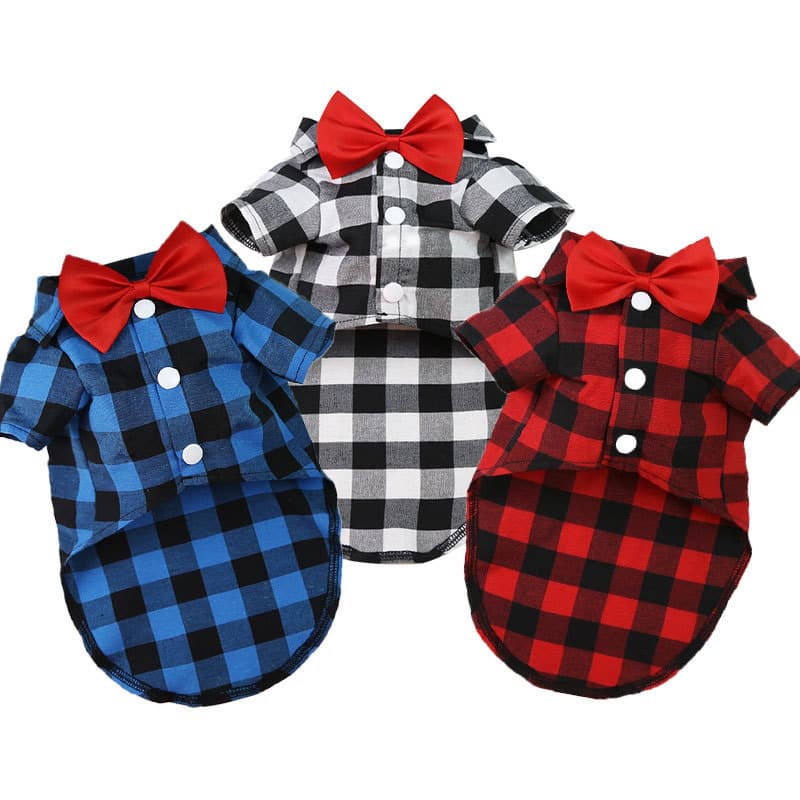 Spring Summer Autumn Dog Shirt Suit Wedding Dress Teddy Bear Pet Clothes Supplies For Small Medium Large Dogs Cats