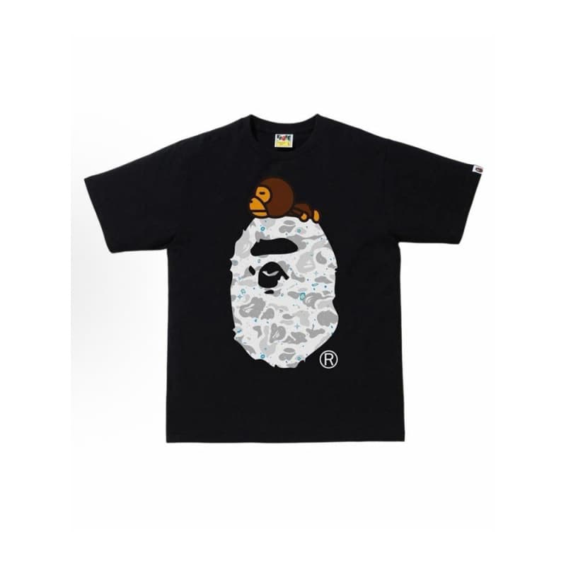 Cross-border foreign trade wholesale BAPE trendy brand ape head heavyweight pure cotton short-sleeved shark monkey men and women T-shirt tops