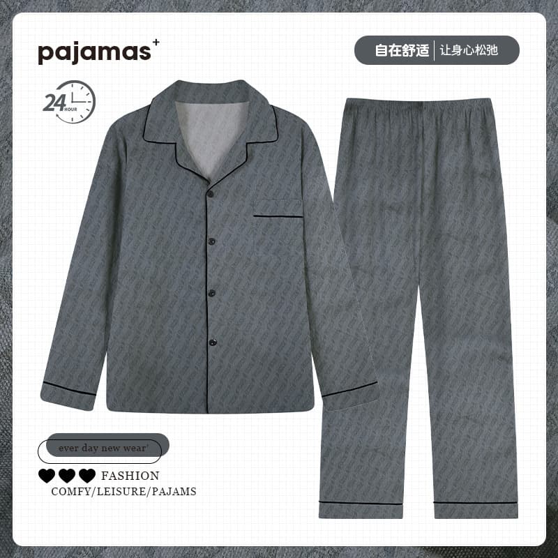 Korean Cloud Cotton Youth Long Sleeve Pajamas for Men 2026 New Spring Autumn Loungewear Men's Set Wear-Out