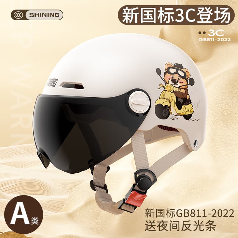 Fashion Helmet for Women, Unisex Motorcycle Half Helmet, Summer Sun Protection Safety Helmet for Electric Bike