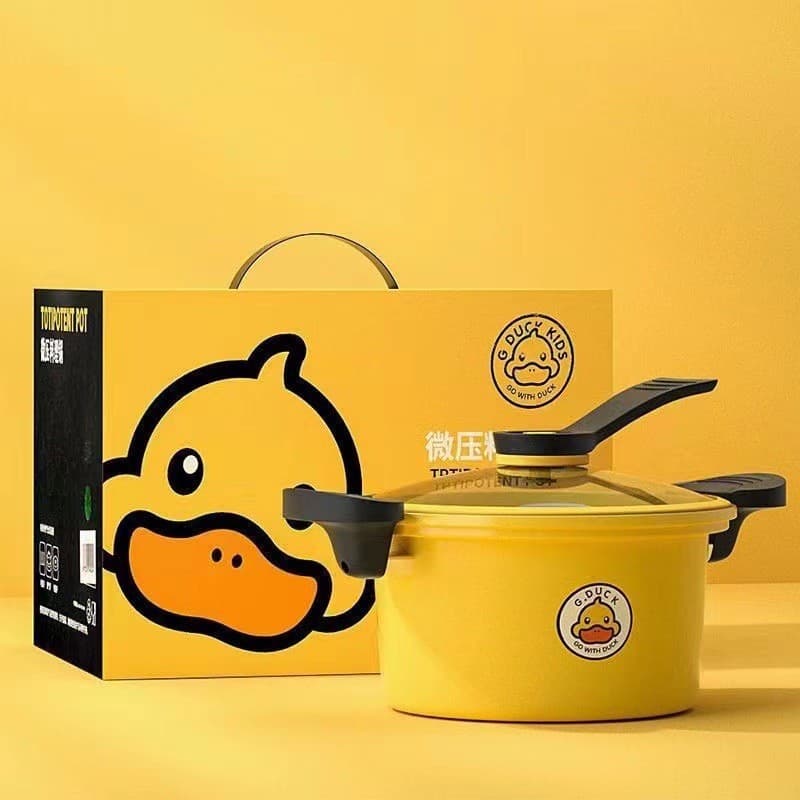 New Multifunctional Yellow Duck Micro-Pressure Pot, Viral Non-Stick Cooking Pot for Stewing and Boiling (Wholesale)