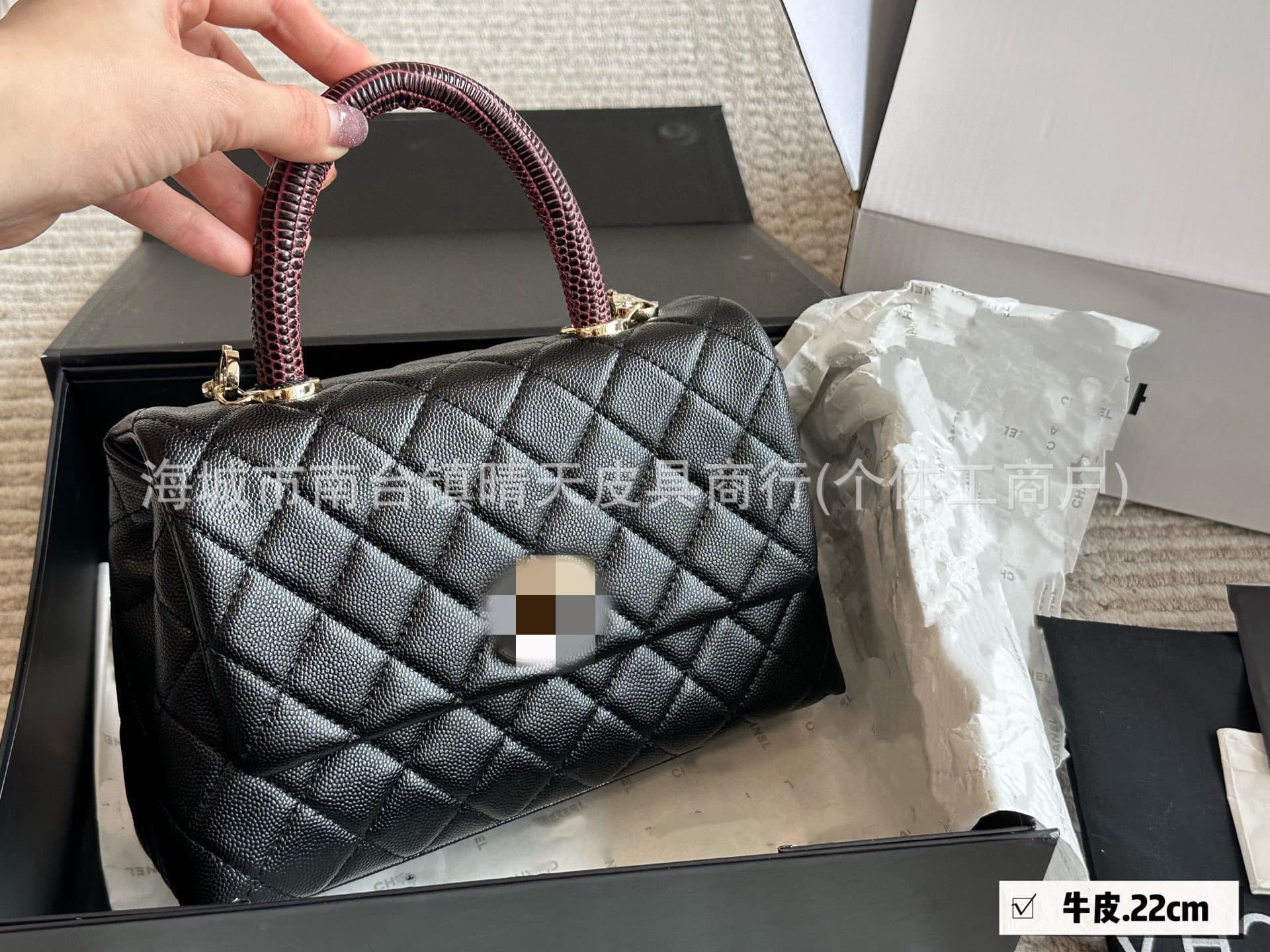 Upgraded Small Fragrance Style Women's Bag 2025 New COCO Diamond Quilted Handbag Chain Bag Genuine Leather Handbag Shoulder Crossbody Bag