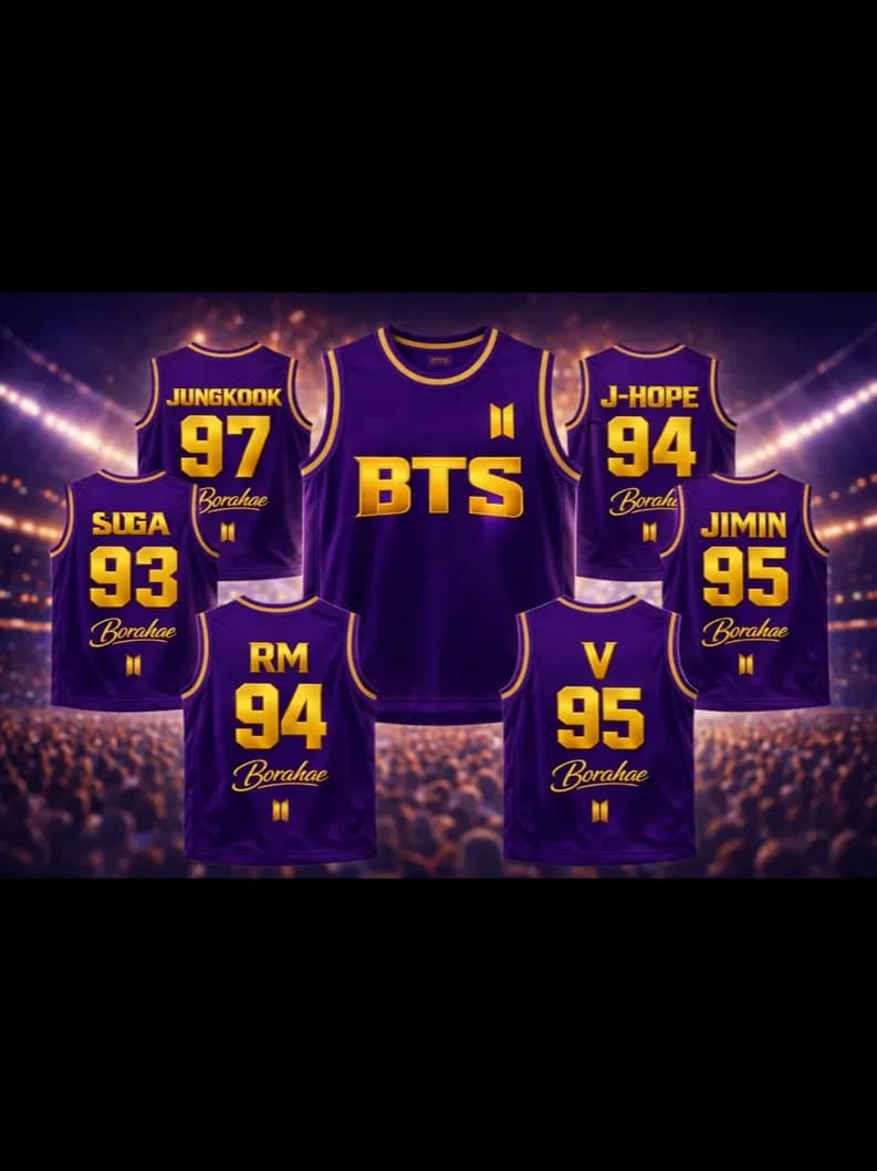 Cross-border independent station 3D printing BTS new jersey vest sports casual short-sleeved basketball uniform