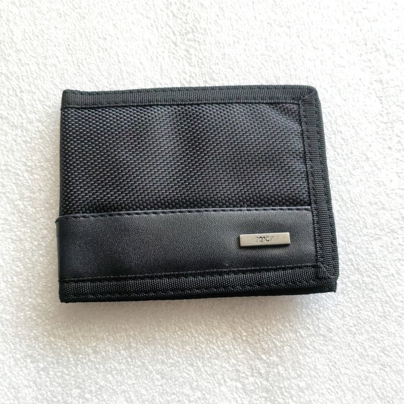 Trendy Men's Wallet Two-Fold Card Holder Short Oxford Cloth Men's Wallet Durable Zipper Bifold Supports Customization