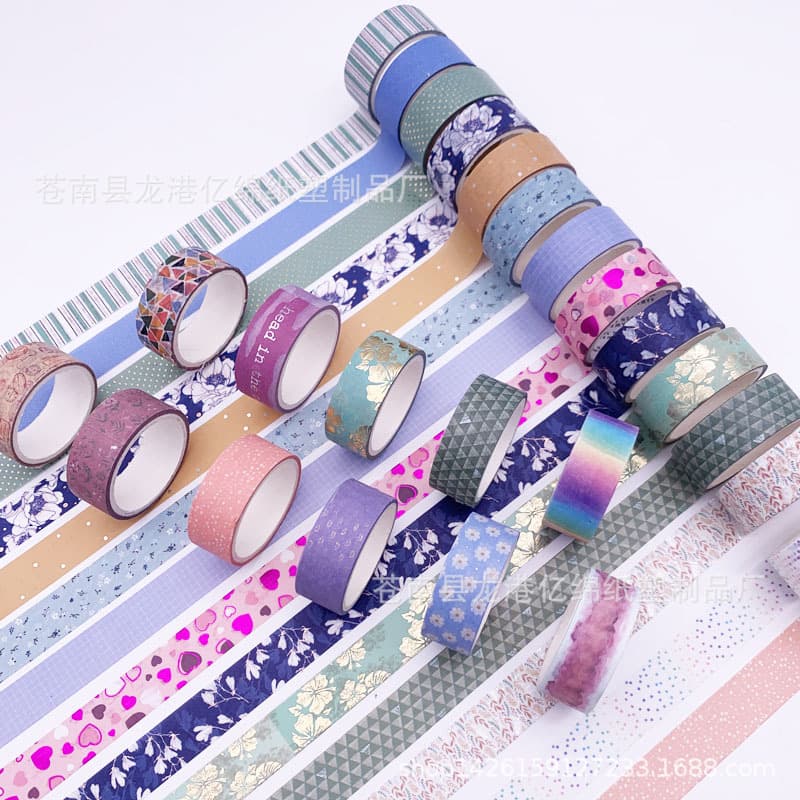 Journal Washi Tape 15mm Decoration Sticker Materials Gift DIY Cross-Border Wholesale TikTok Stall Source Handmade
