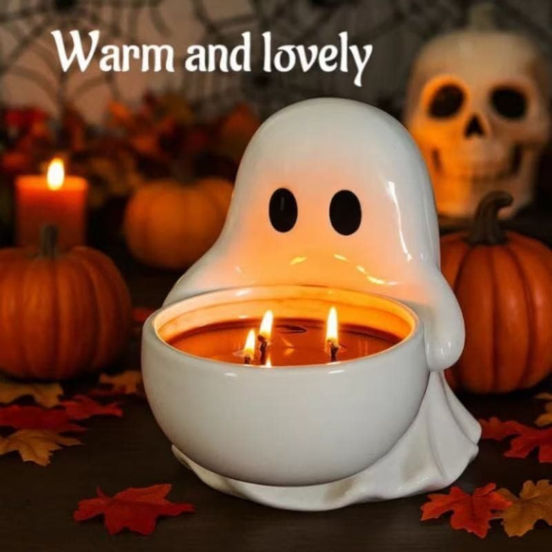 New Cross-border Product Halloween Ghost Candle Holder Small Decoration
