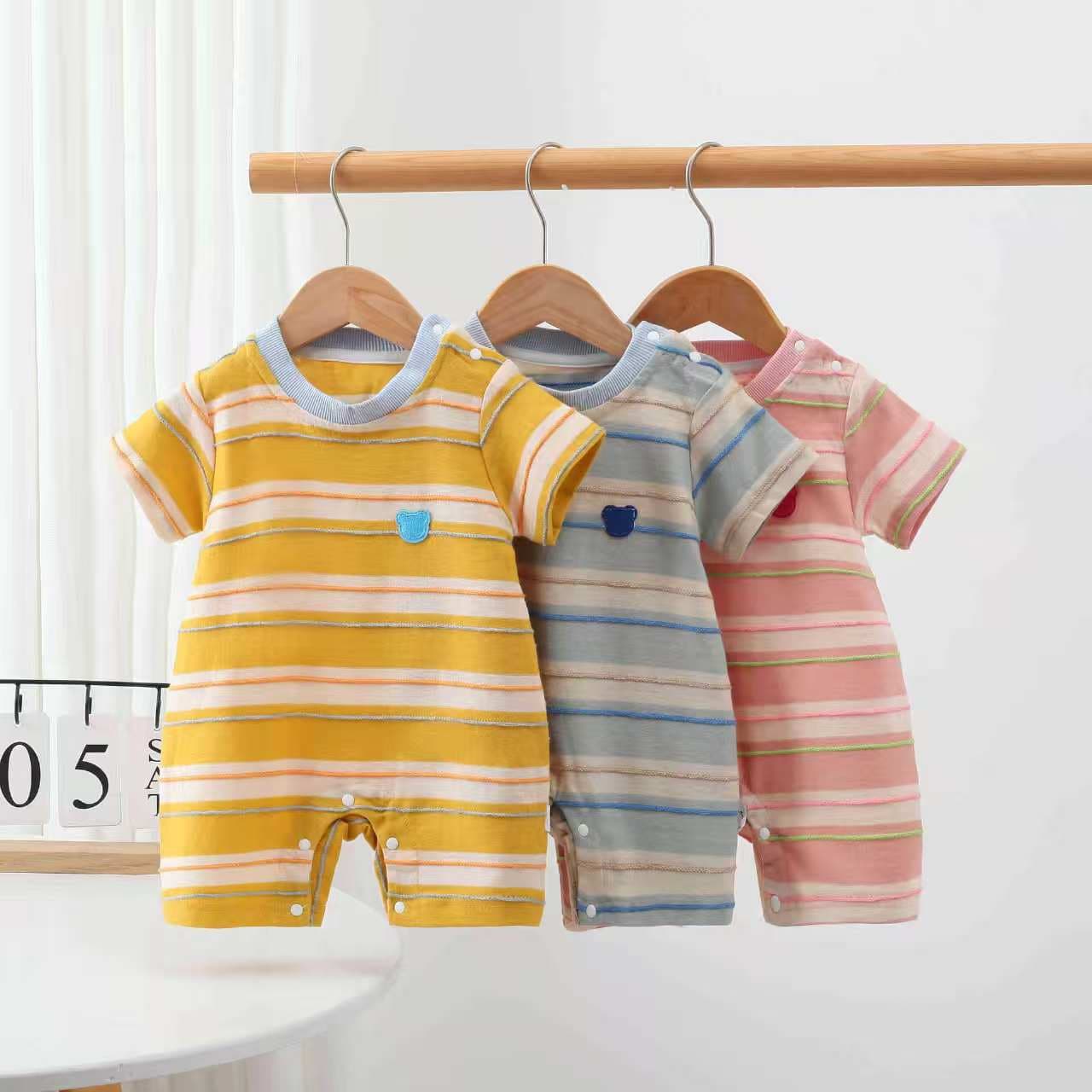 Summer striped short-sleeved harem baby harem newborn baby clothes romper jumpsuit