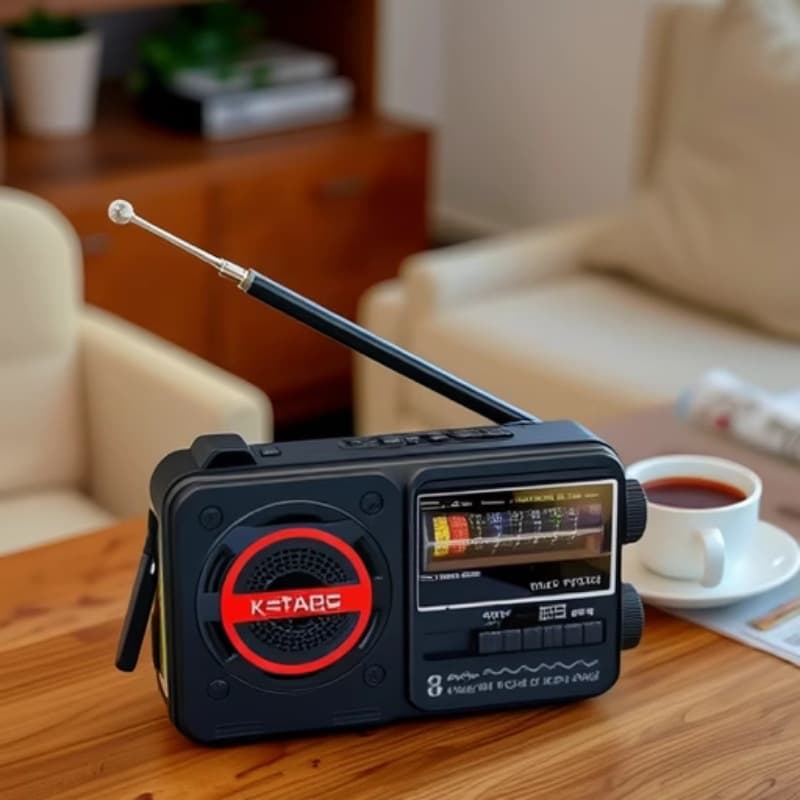 In-Stock Retro Multifunctional FM Solar-Powered Bluetooth Radio, Portable Compact LED Light for Outdoor and Home Use