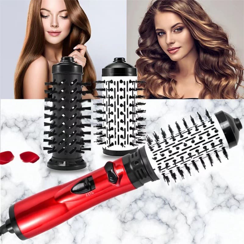 Hair Dryer Comb New Multifunctional Electric Hair Straightener Automatic Curling Wand Hairdressing Tool Double-Head Two-In-One Hot Air Comb