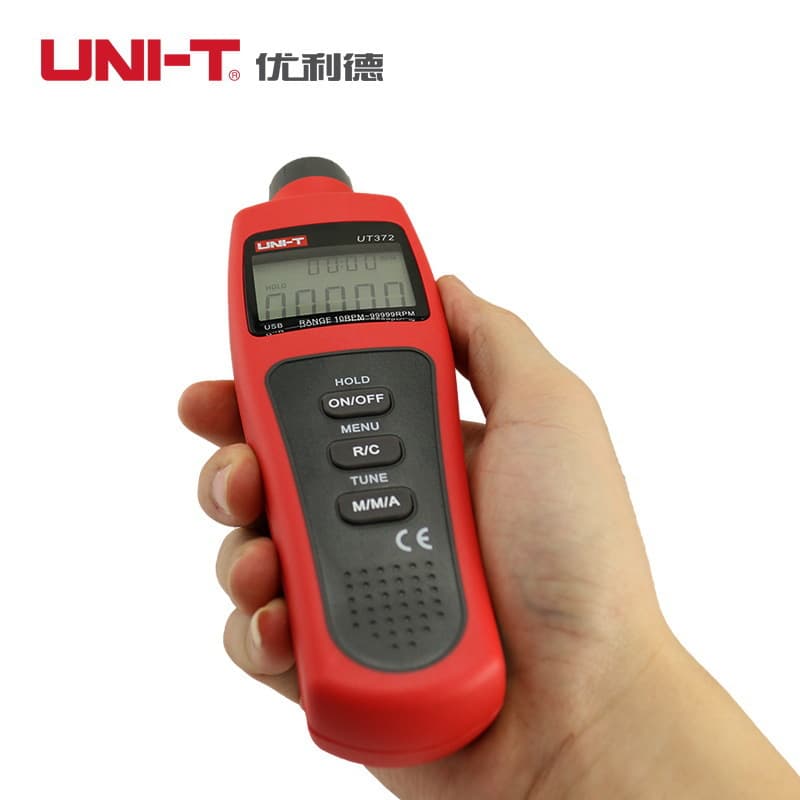 UNI-T UT371/2 digital tachometer, high-precision electronic, photoelectric, and laser speedometer