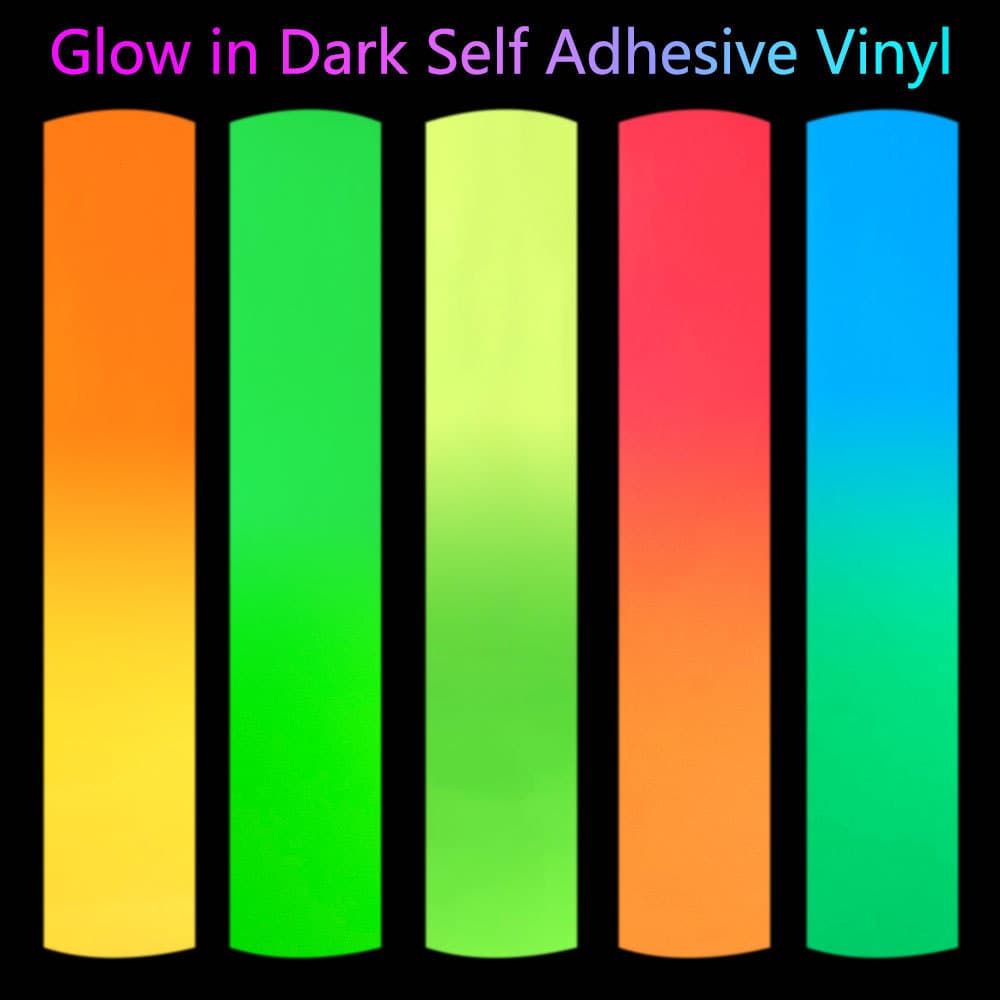 Glow-in-the-Dark Self-Adhesive Vinyl Luminous Film Decorative Sticker Car Sticker Phone Case Sticker Safety Sign Engraved Cup Decal
