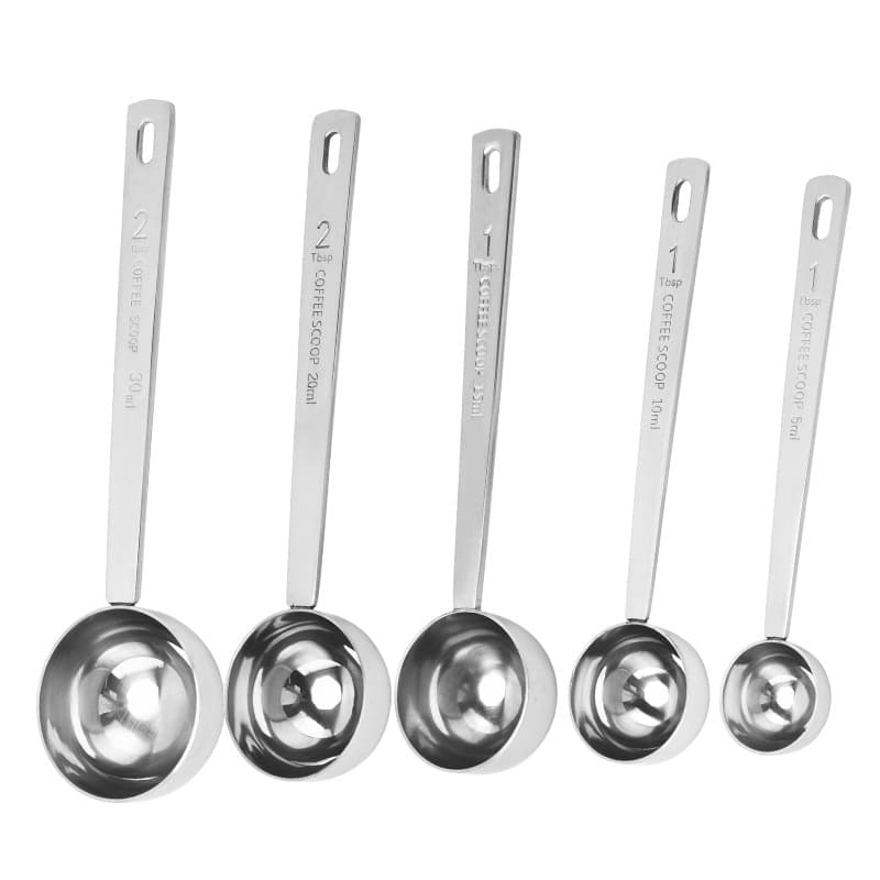 5ml Stainless Steel Measuring Spoon for Coffee and Milk Powder with Scale, 10ml Measuring Spoon Rose Gold Cocktail Spoon, 20ml Fruit Powder Spoon
