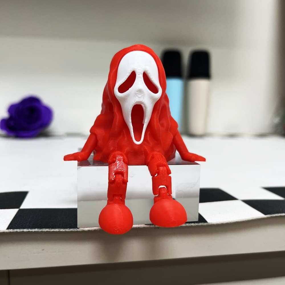 Cross-Border 3D Printed Screaming Ghost Figure, Realistic Home Desktop Halloween Decoration, Personalized Screaming Horror Statue