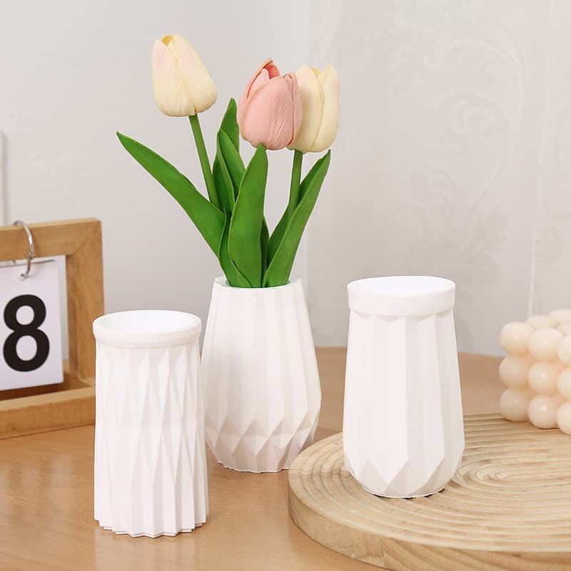 New cross-border DIY plaster blank flower vase, can be painted, simple home decoration, paintable item
