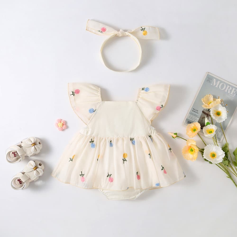 Summer Thin Short Sleeve Baby Girl Romper Triangle Design Crawler Clothes 100% Cotton Comfortable Breathable Newborn Outfit