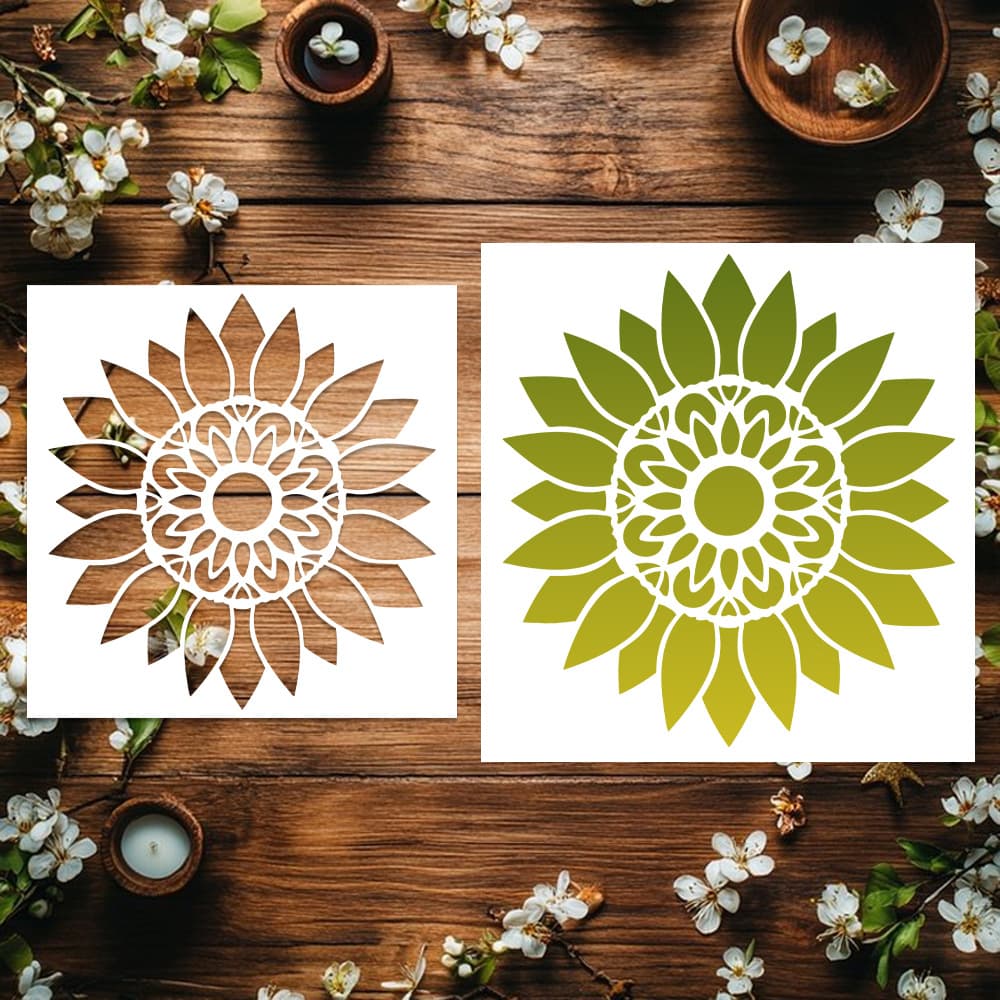 Stencil PET Template 20251030-80 Pattern for Journal Decoration, Spray Painting, Paper Art DIY Drawing Tracing Board