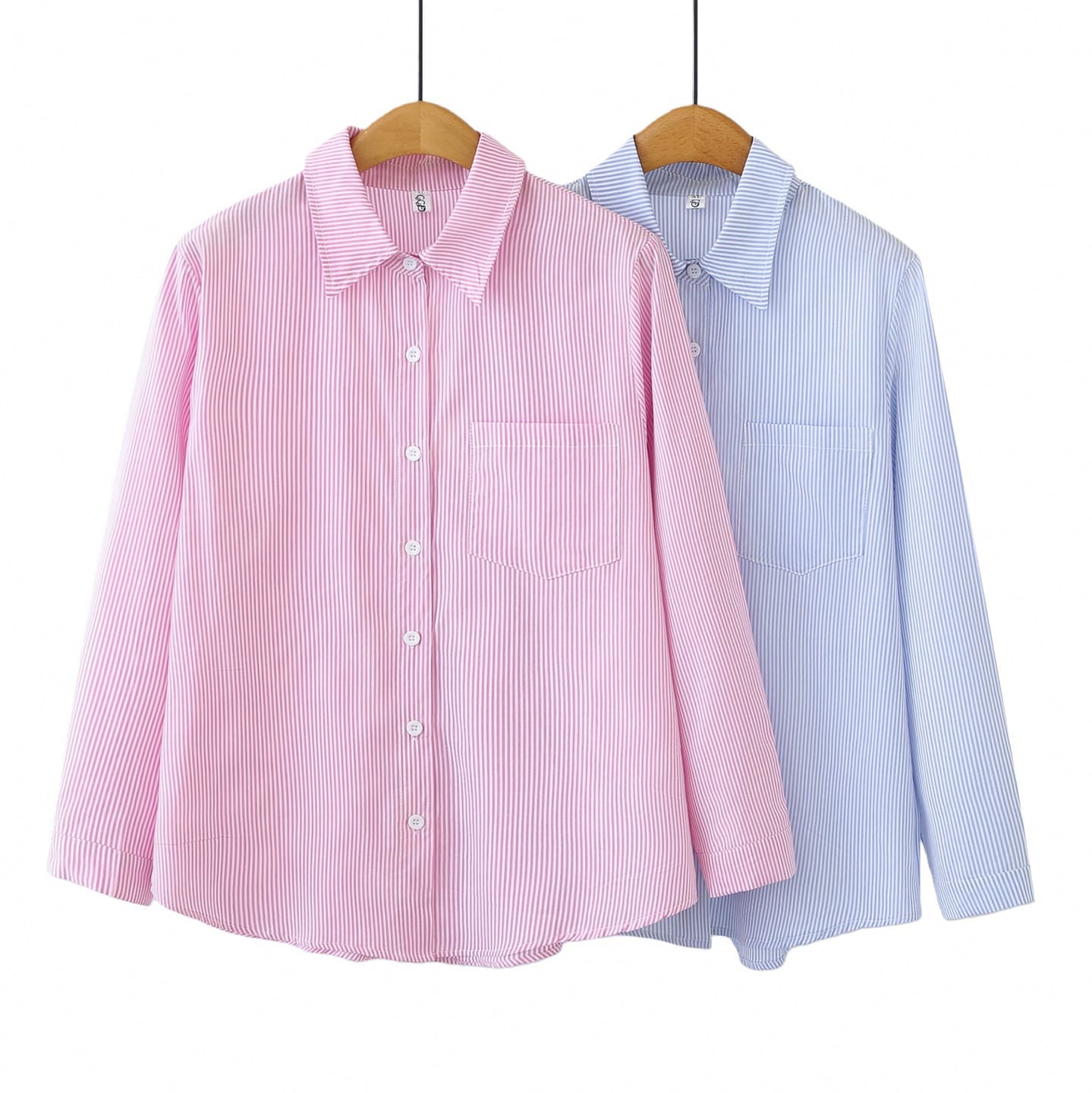 Plus Size Shirt for Women Spring 2026 New Arrival 200 lbs Slimming Regular Shoulder Striped Long Sleeve Top with Tummy Control