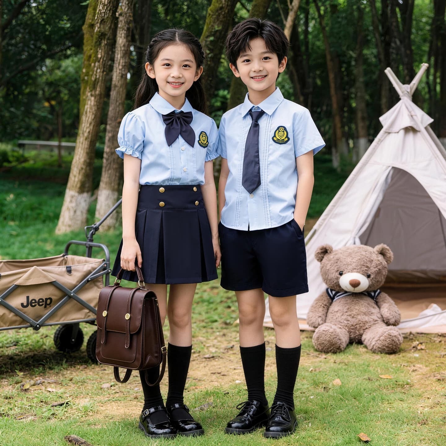 2026 new British college style children's performance outfit boys girls school uniform chorus performance recitation primary school student