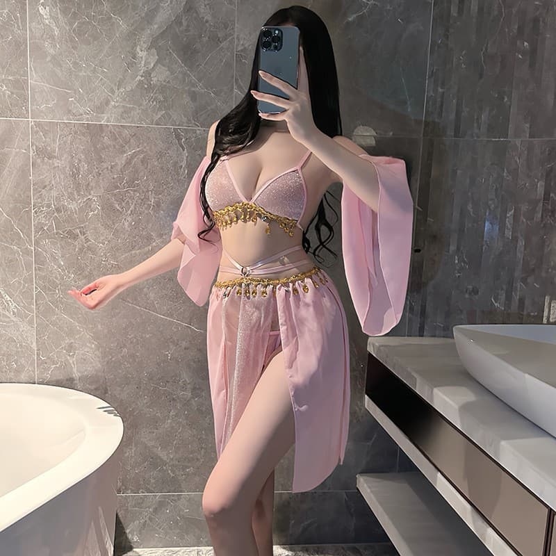 Lingerie New Chinese Style National Trend Ancient Style Exotic Dunhuang Flying Dance Costume Easy-Off Sexy Hanfu