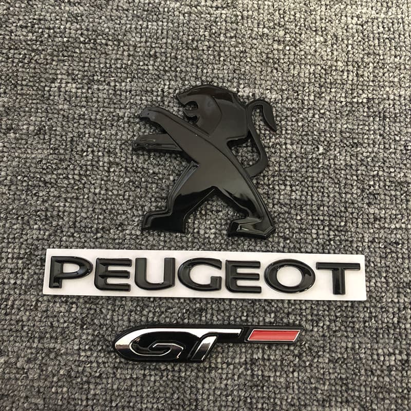 Applicable to new Peugeot 308 408 508 4008 5008 trunk car logo letter tail badge modified black