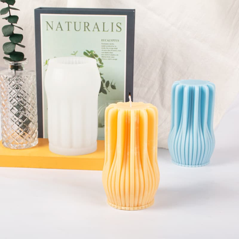 12-Fan Geometric Spiral Aromatherapy Candle Mold DIY Scented Stone Plaster Candle Mold