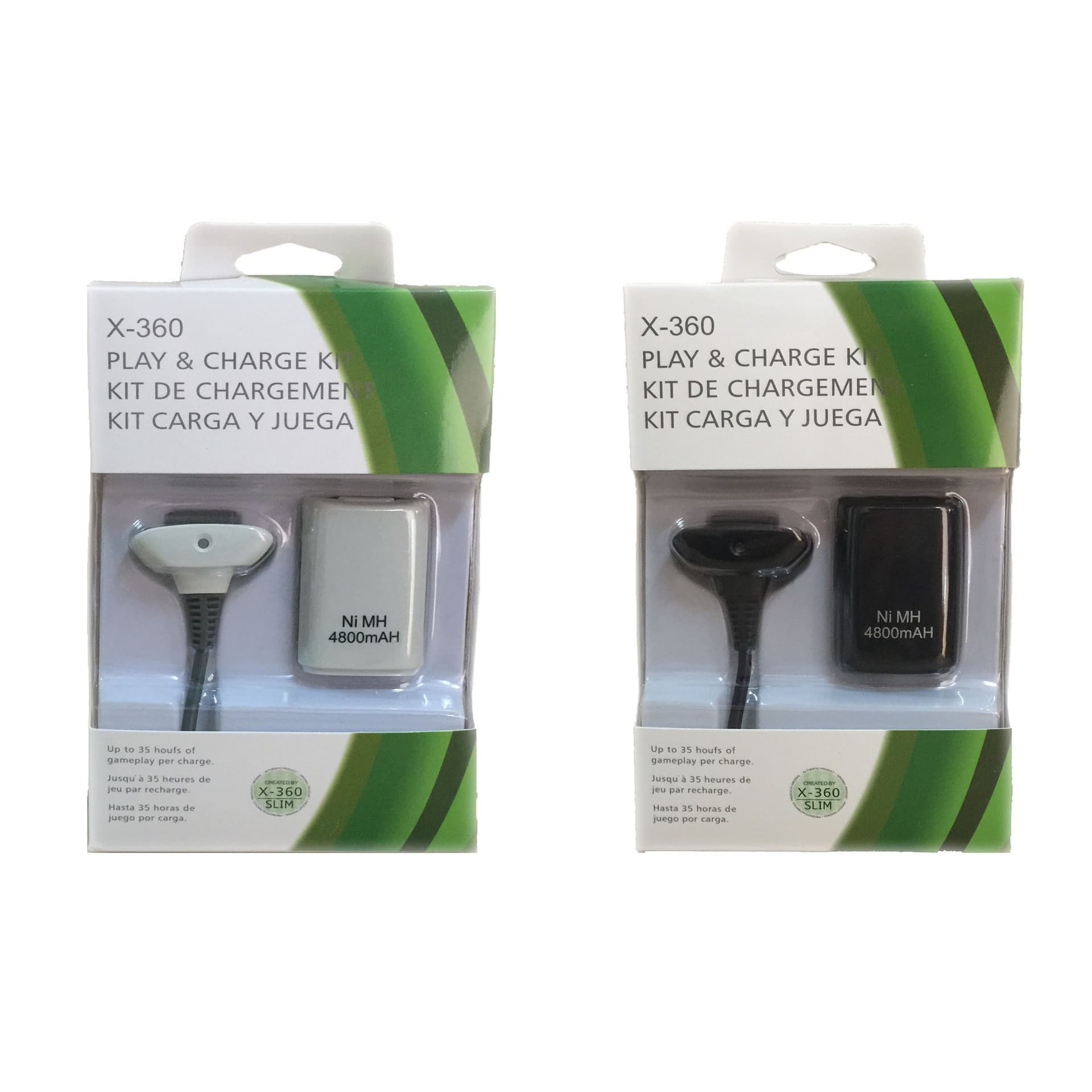 XBX 360 Battery + Charging Cable XBX360 2-in-1 Battery Kit 360 Controller Battery 360 Battery