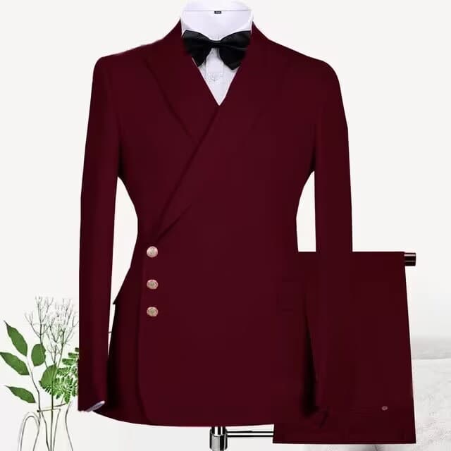 New Men's Suit Two-Piece Set for Wedding Groom Best Man Blazer Suit Set