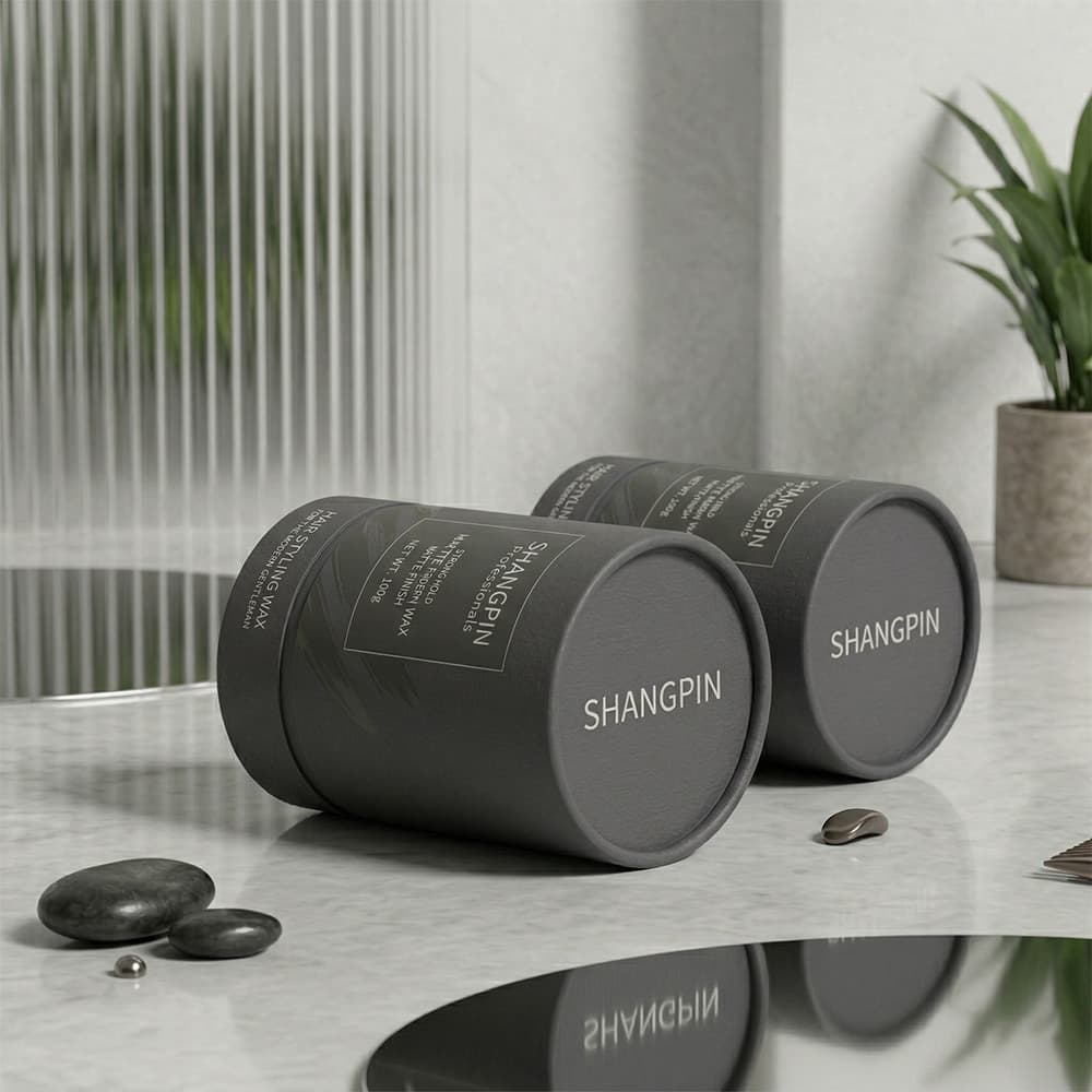Shangpin Packaging's Biodegradable High-End Paper Tubes, Paper Cylinders, and Paper Cans for Hair Wax, Face Cream, and Cosmetics Packaging Materials