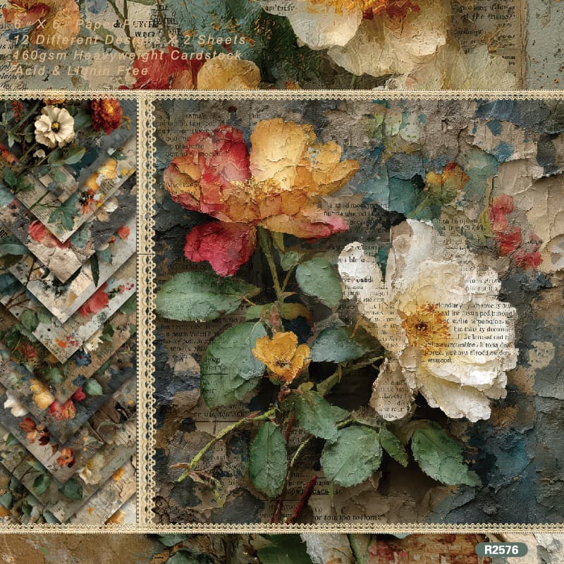 DIY Photo Album Scrapbook Journal Material Paper Card Making Background Paper 6-Inch Single-Sided Pattern Paper R2576