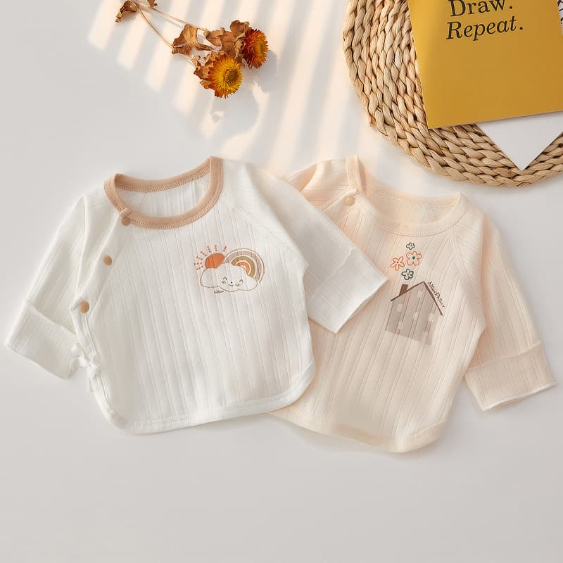 Newborn baby clothes summer thin half-back baby type A newborn clothes newborn baby clothes
