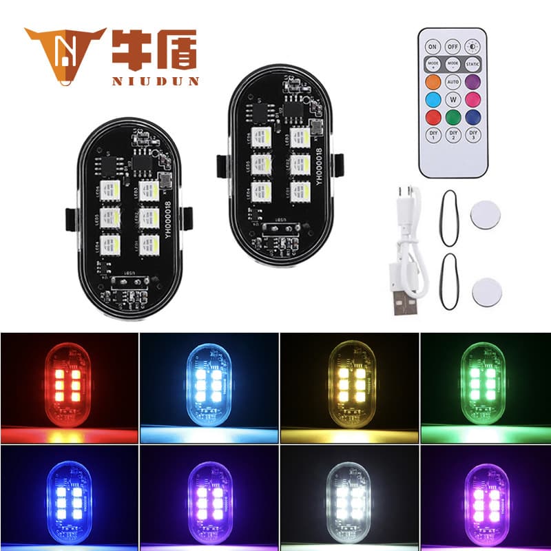 Motorcycle Aircraft Light Colorful Flashing Warning Light Wireless Remote Control LED Car Navigation Light Electric Vehicle Modification Light