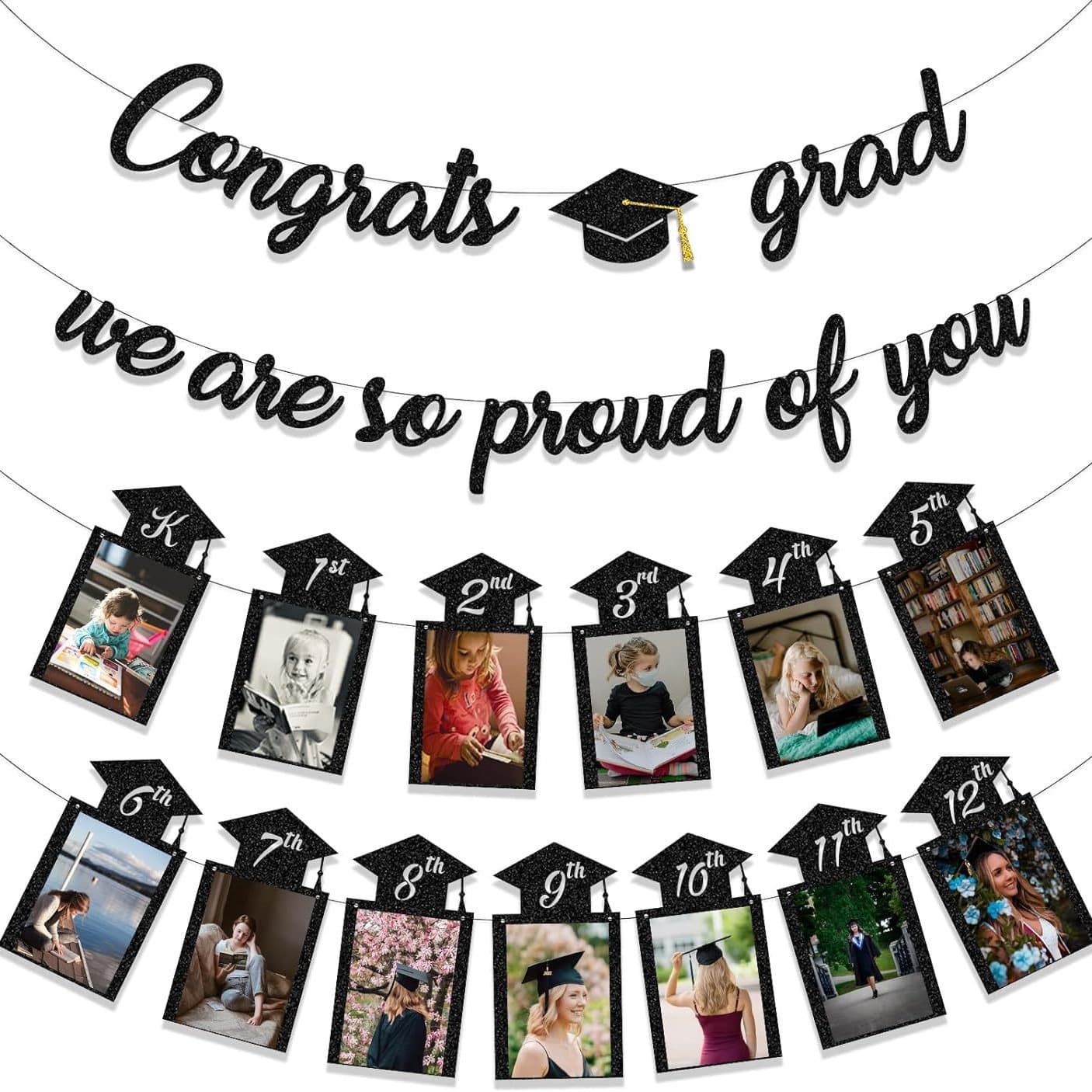 Graduation Season Banner Decoration Pull Flag Five-Point Star Garland Setup Photo Prop Bachelor Doctor Hat Cross-border