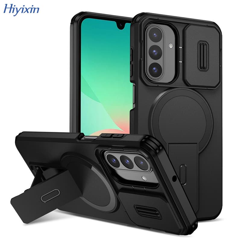Magnetic Charging Phone Case for Samsung S26 Ultra, Galaxy A16 Slide Cover Push Window Shockproof Protective Case