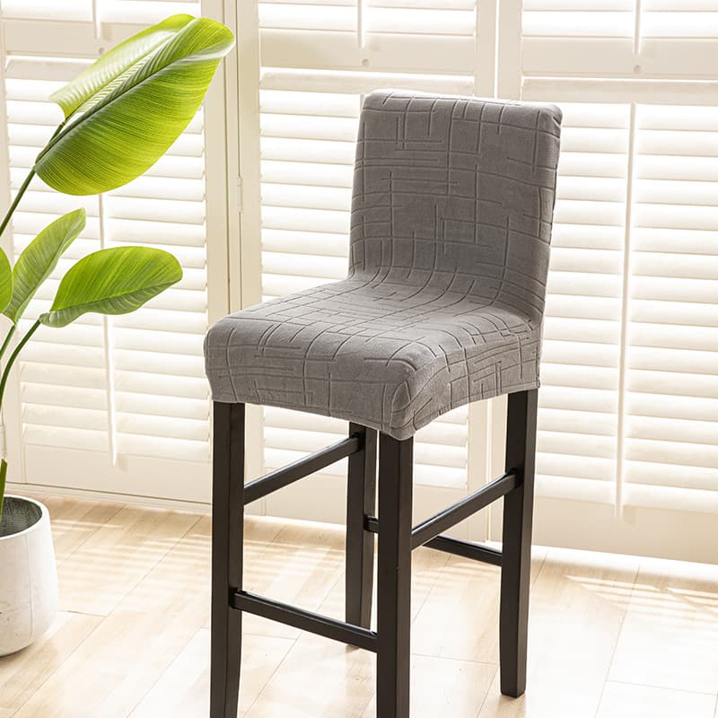 Custom Stretch Line Low Back Chair Cover High Stool Cover Hotel Chair Cushion Cover Home Dust Cover Wholesale