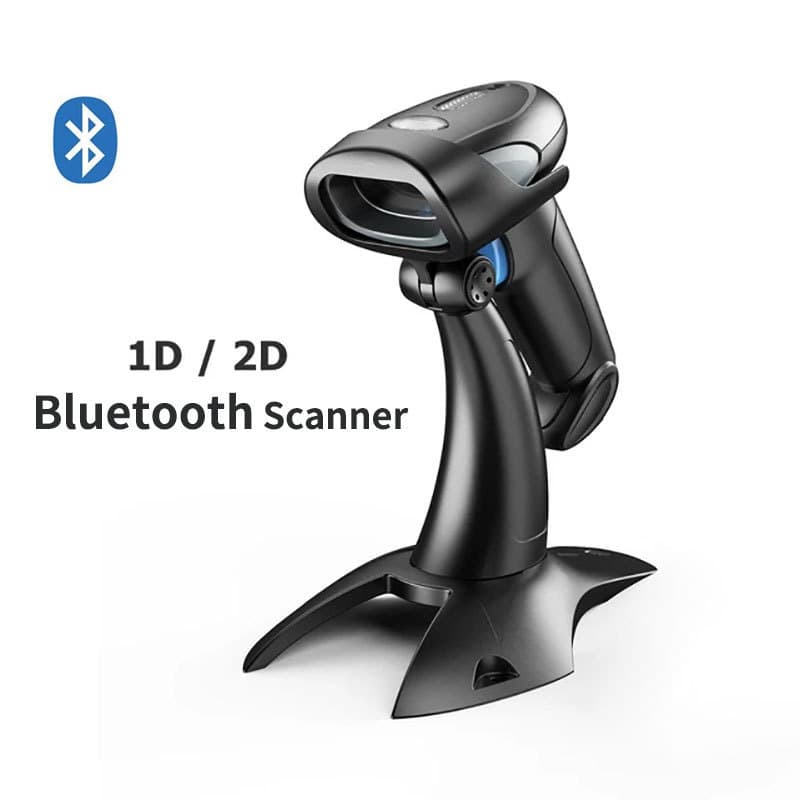 Foreign trade export Bluetooth wireless code scanner 1 QR code scanning gun supermarket logistics express scanning gun with bracket