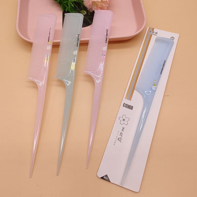 Cartoon Pointed Tail Comb, Durable Cooked Plastic Colorful Picking Comb, Hair Comb, Hairdressing Comb, Hairdressing Tool Comb