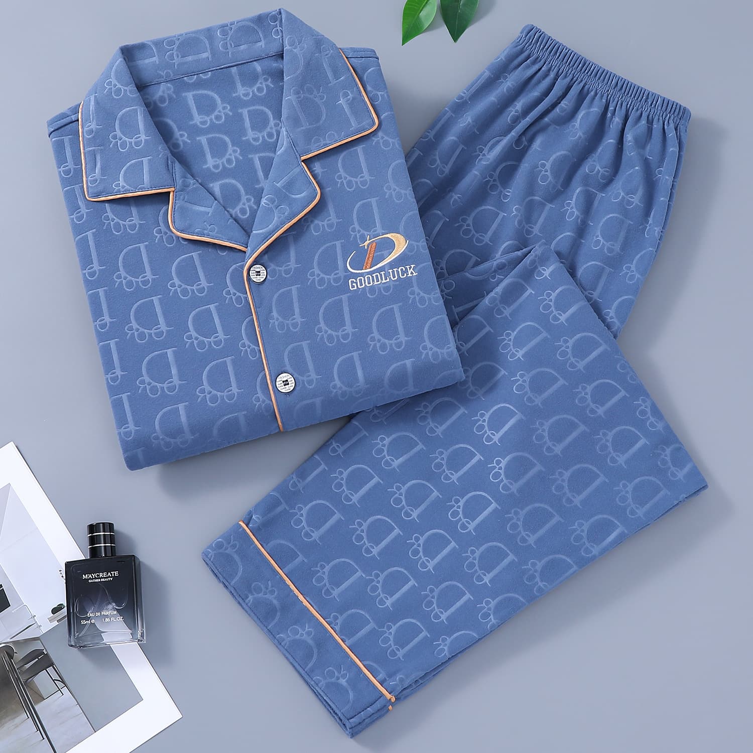 Men's De Velvet Pajama Set 2025 New Autumn Winter Thin Fleece Thickened Warm Loungewear Suit