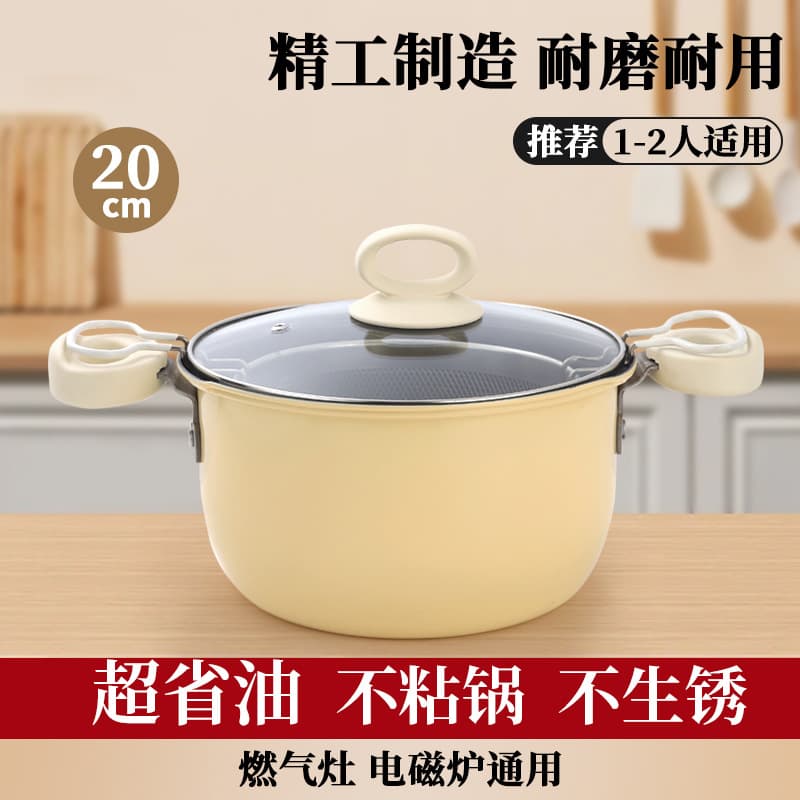 Nordic Style Multifunctional Extra-Large Capacity Fryer with Filter, Dedicated Tempura Pot for Home Use