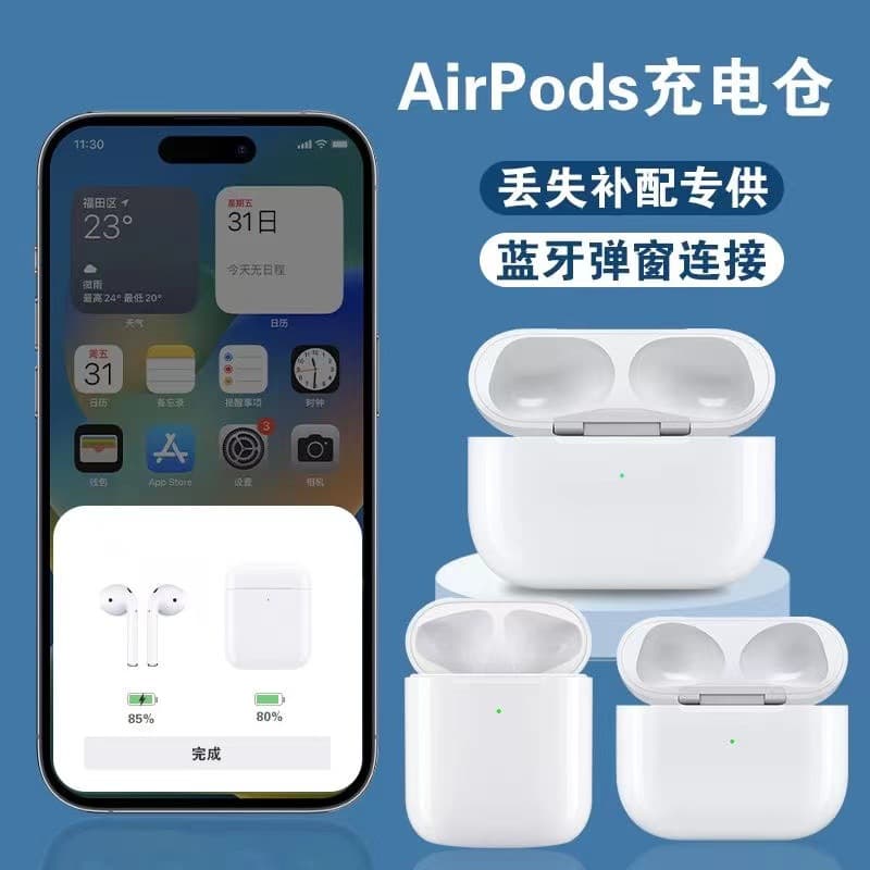 Compatible with Apple AirPods Pro Bluetooth Earphones Wireless Charging Case for 3rd/4th/5th Generation Replacement Charger Box with Pop-up Window