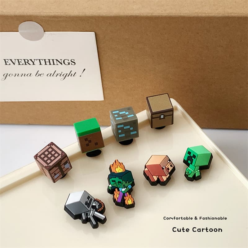 Minecraft Croc Charms PVC Shoe Decoration DIY Shoe Accessories Shoe Buckle
