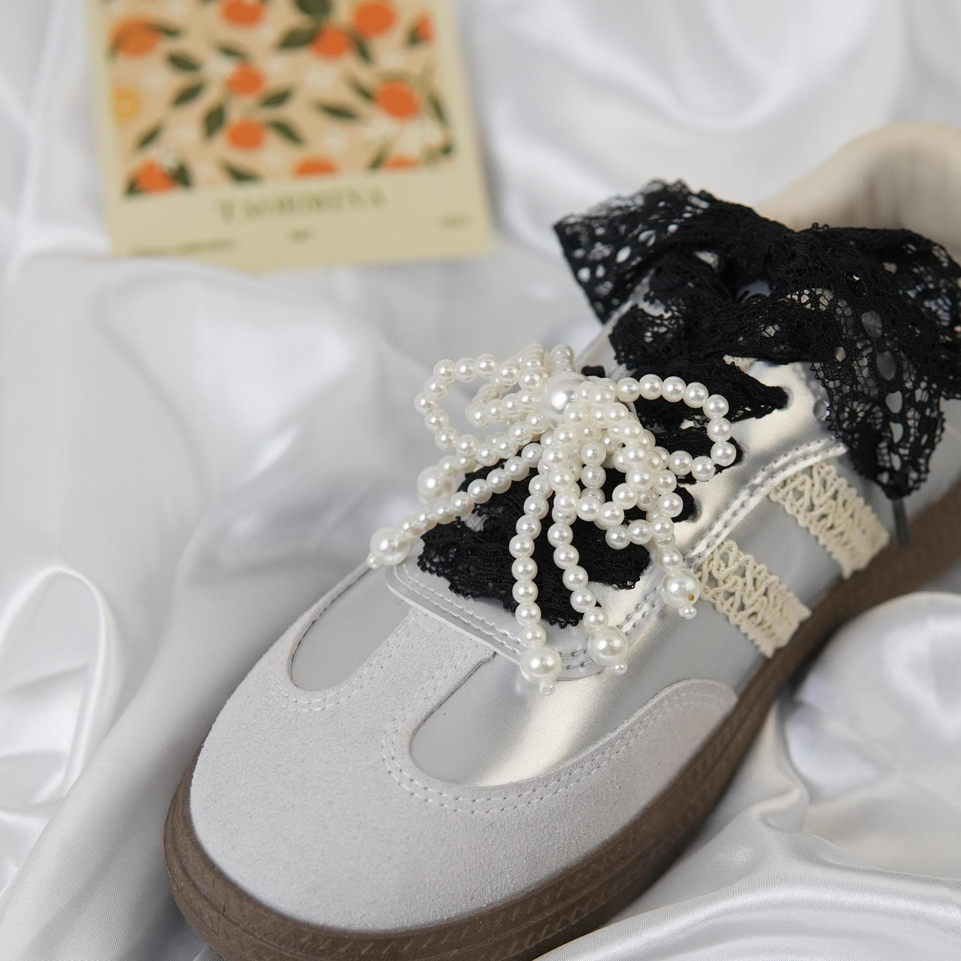 Baojie Factory Wholesale Adaptable Ballet and Training Shoes Pearl Bow Buckle Decoration Versatile Shoe Clip