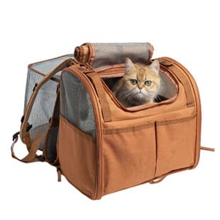 Cat Carrier Backpack Portable Expandable Dual-Shoulder Pet Backpack for Small Dogs and Cats Car Travel Pet Carrier Bag