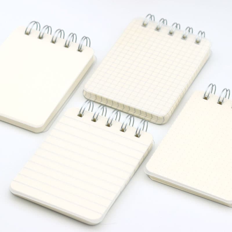 In-stock portable PP coil small notebook, creative pocket notebook, cream yellow thick paper, student stationery wholesale notebook