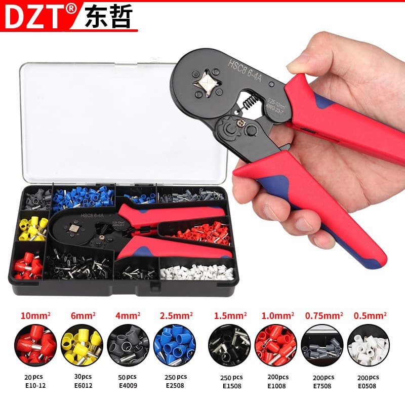Cross-border Supply HCS8 6-4/6-6 European Ferrule Terminal Crimping Pliers Cold Press Tool