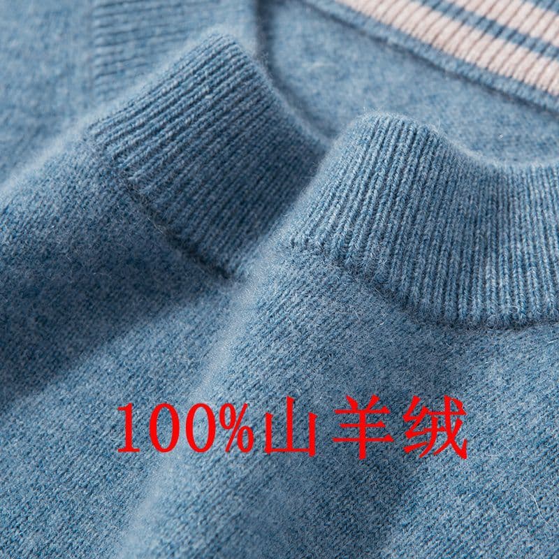 Luxury 100% Cashmere Men's Crew Neck Solid Color Pullover Sweater Men's Base Layer Men's Pure Cashmere