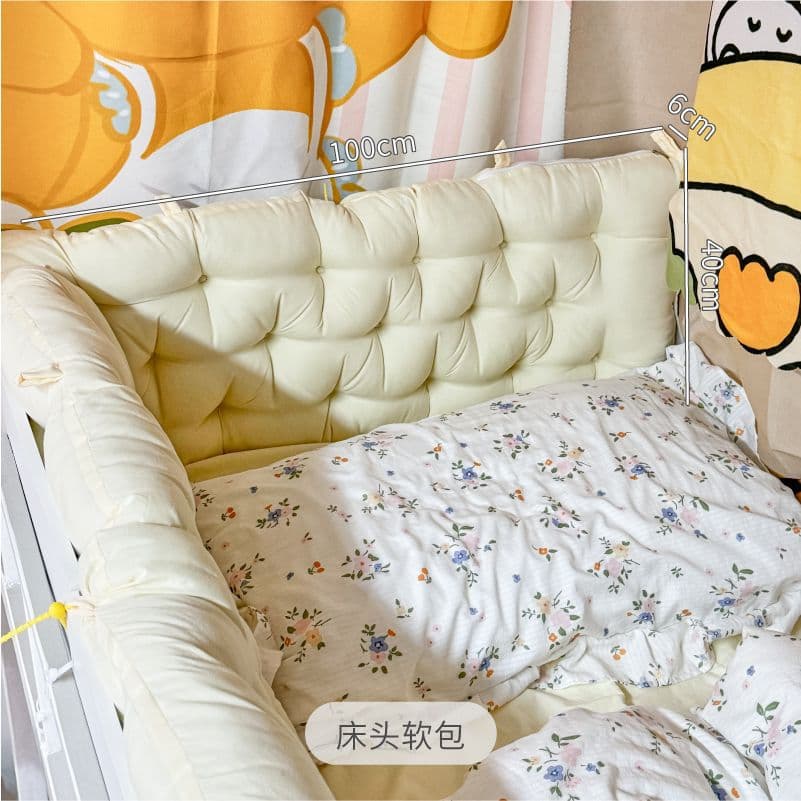 Student upper bunk impact soft bed bumper barrier panel, dormitory essentials bedside anti-fall protective guard rail headboard protection bar